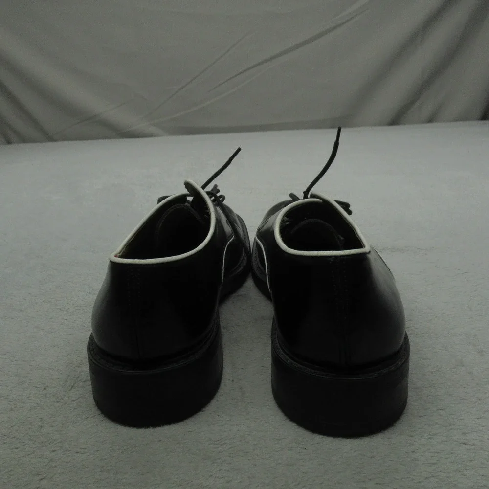 Kenneth Cole Mens 8 Dress Shoes Black Leather Oxfords Lace Up‎ Italy VTG EU41